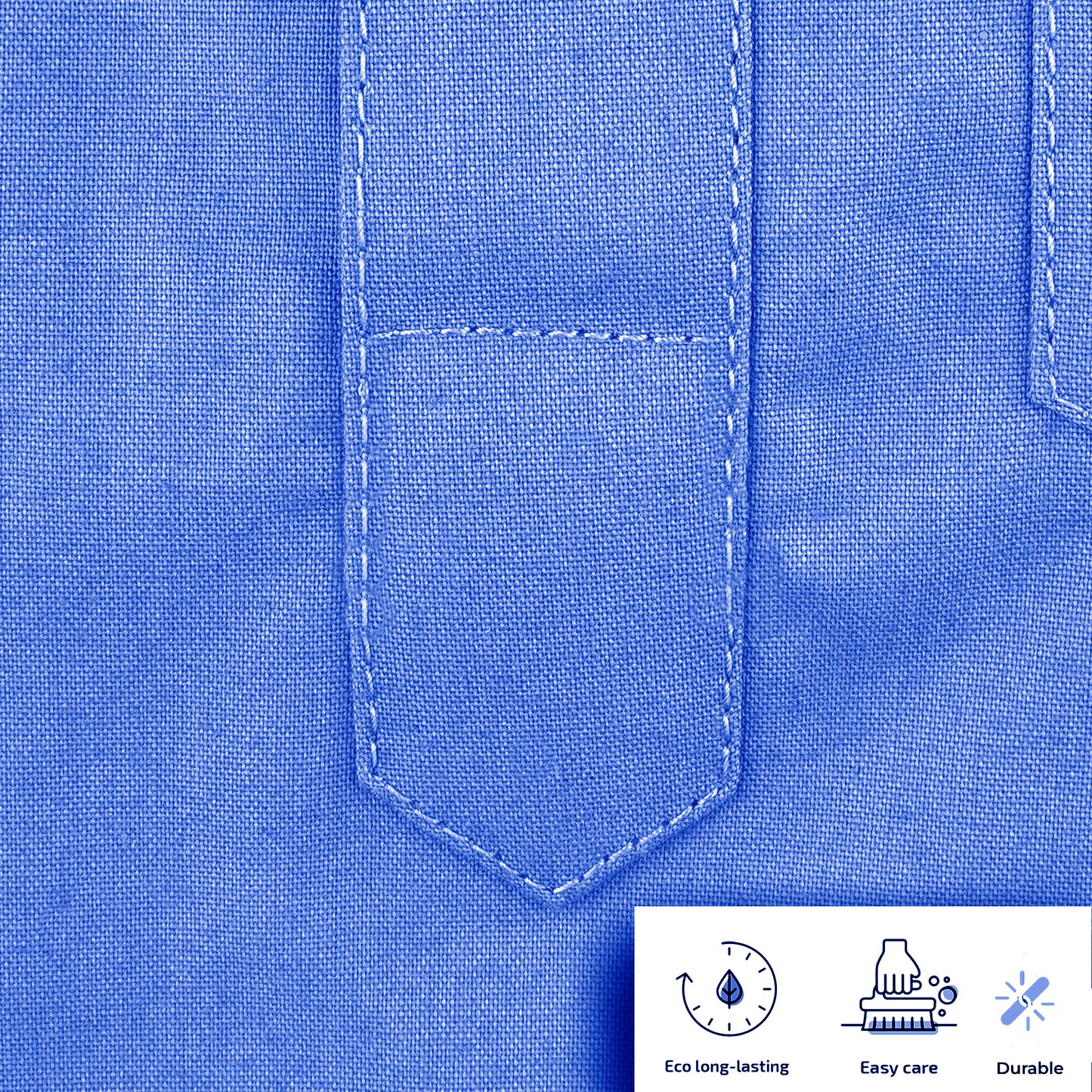 LYNWOOD MEDICAL SCRUB TUNIC GRANDAD COLLAR - DEEP BLUE | Lynwood Uniforms