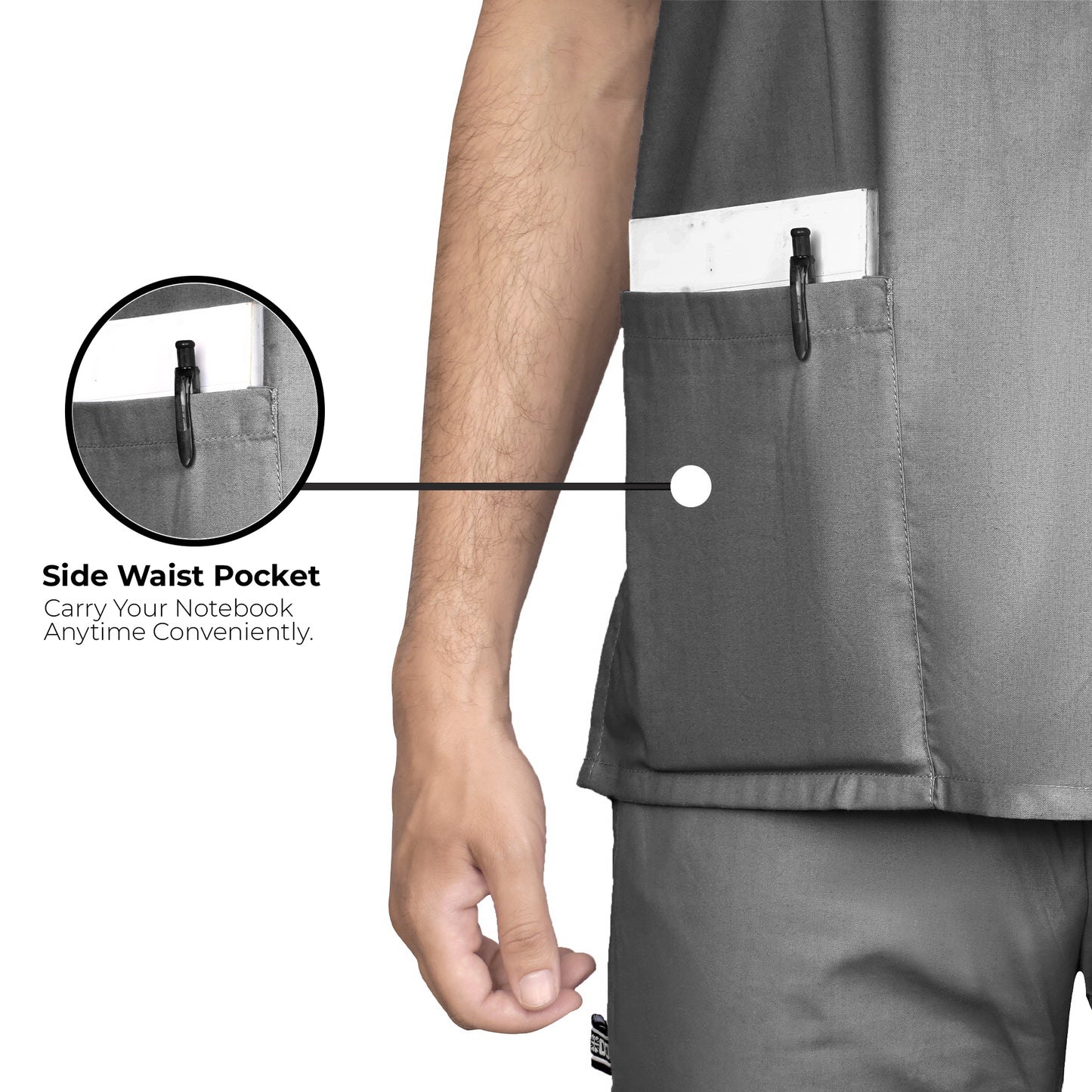 LYNWOOD UNIFORMS | MEDICAL SCRUB SUIT CLASSIC - GREY