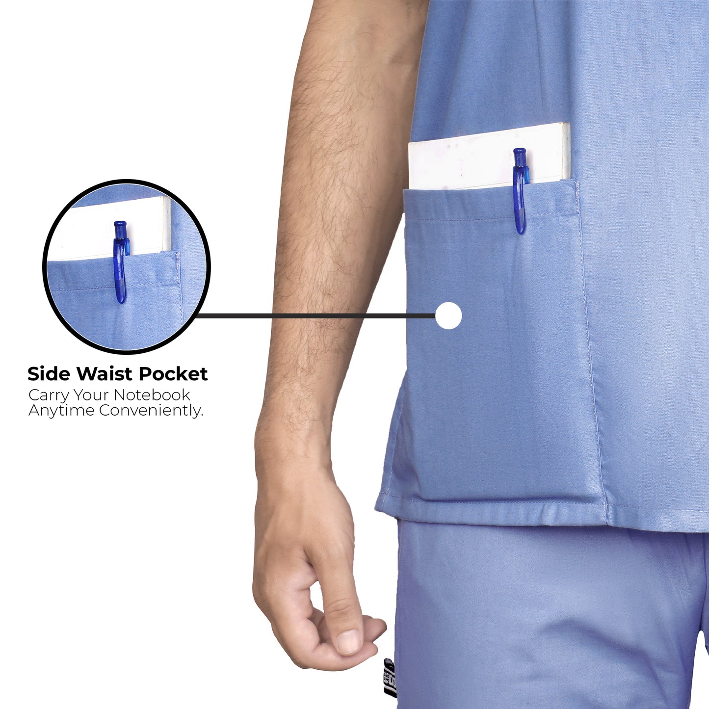 LYNWOOD MEDICAL SCRUB TUNIC CLASSIC V-NECK - CEIL