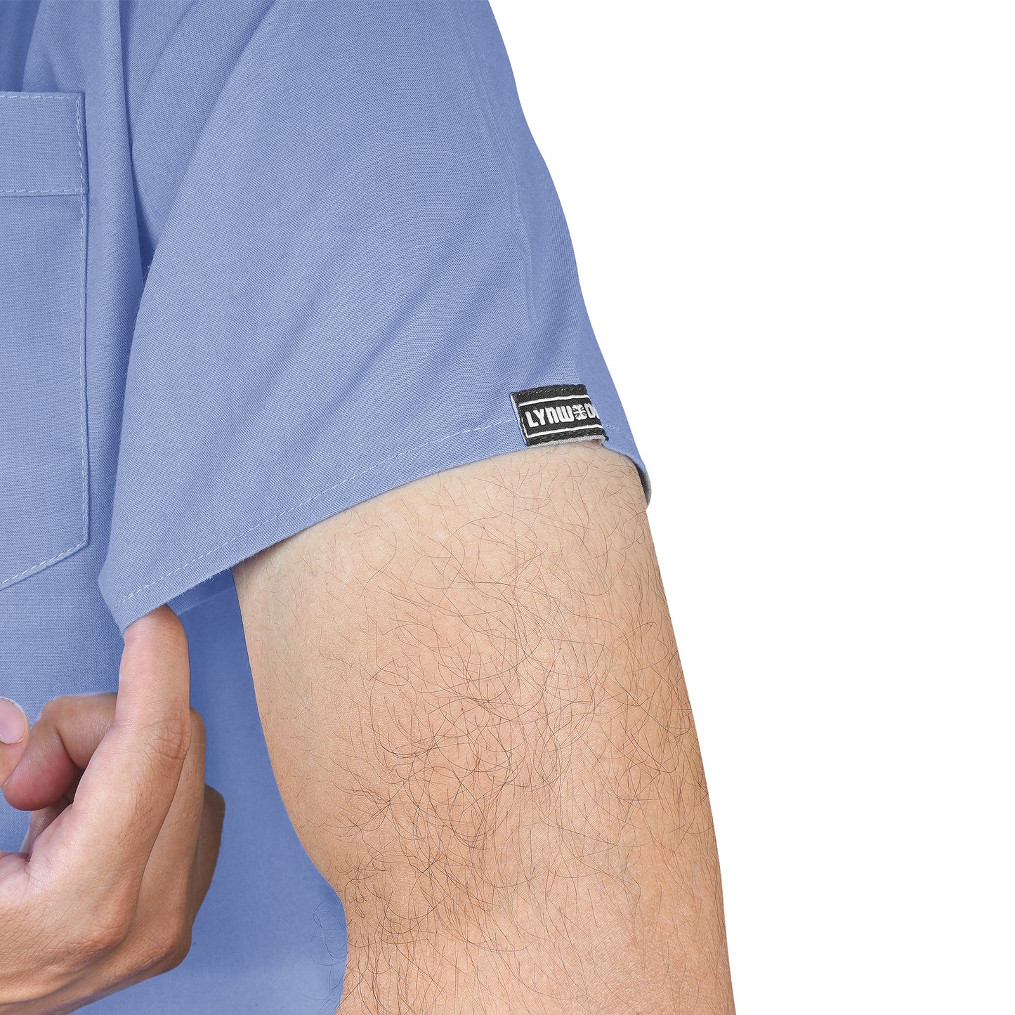 LYNWOOD MEDICAL SCRUB TUNIC GRANDAD COLLAR - CEIL | Lynwood Uniforms