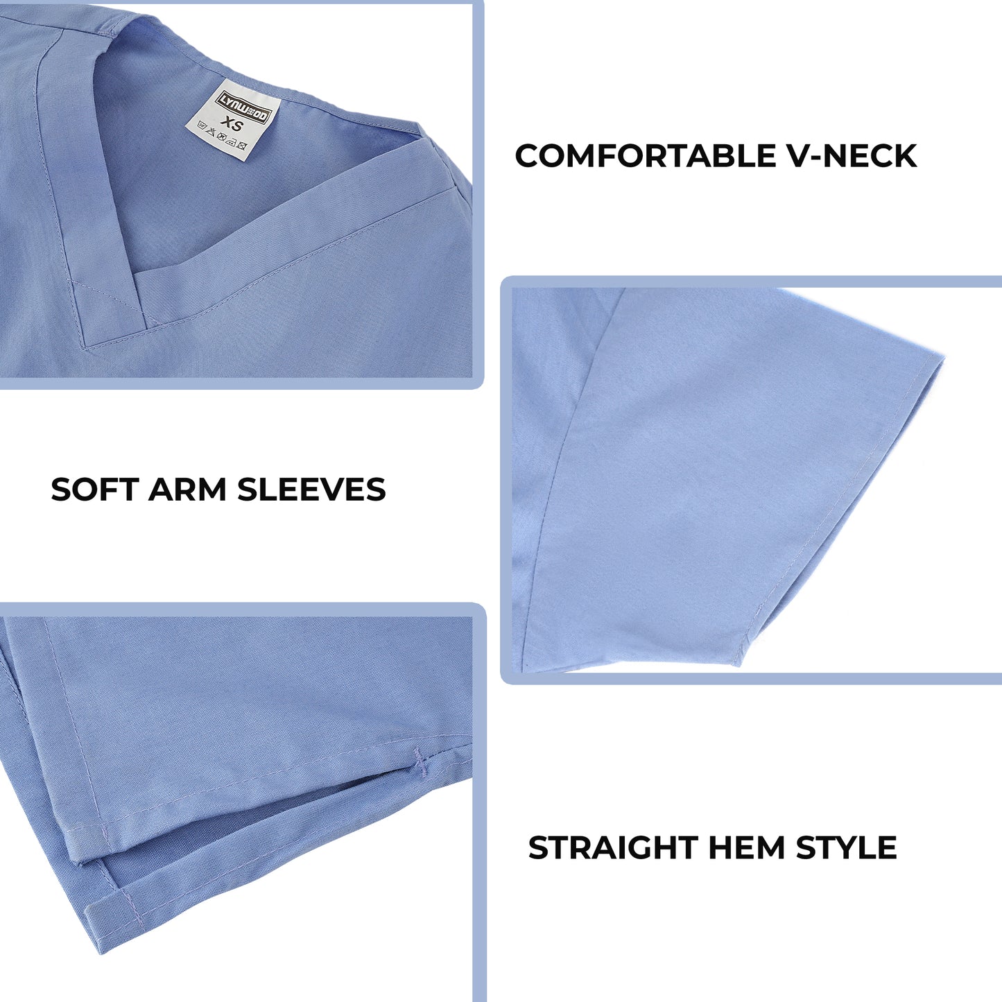 LYNWOOD MEDICAL SCRUB TUNIC CLASSIC V-NECK - CEIL