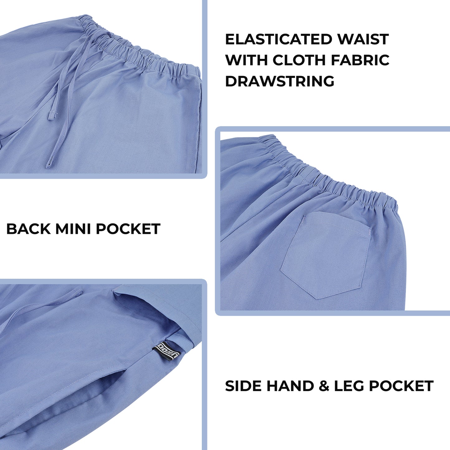 LYNWOOD MEDICAL SCRUB TROUSER CLASSIC - CEIL