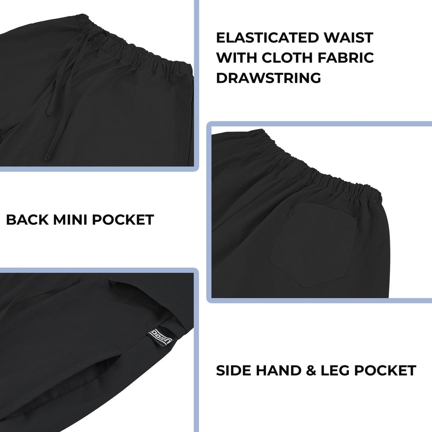 Lynwood Medical Scrub Trouser - Black