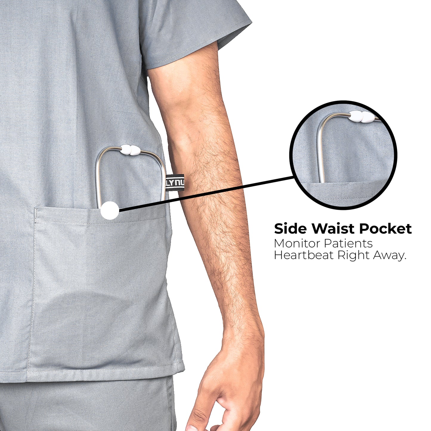 LYNWOOD UNIFORMS | MEDICAL SCRUB SUIT CLASSIC - GREY