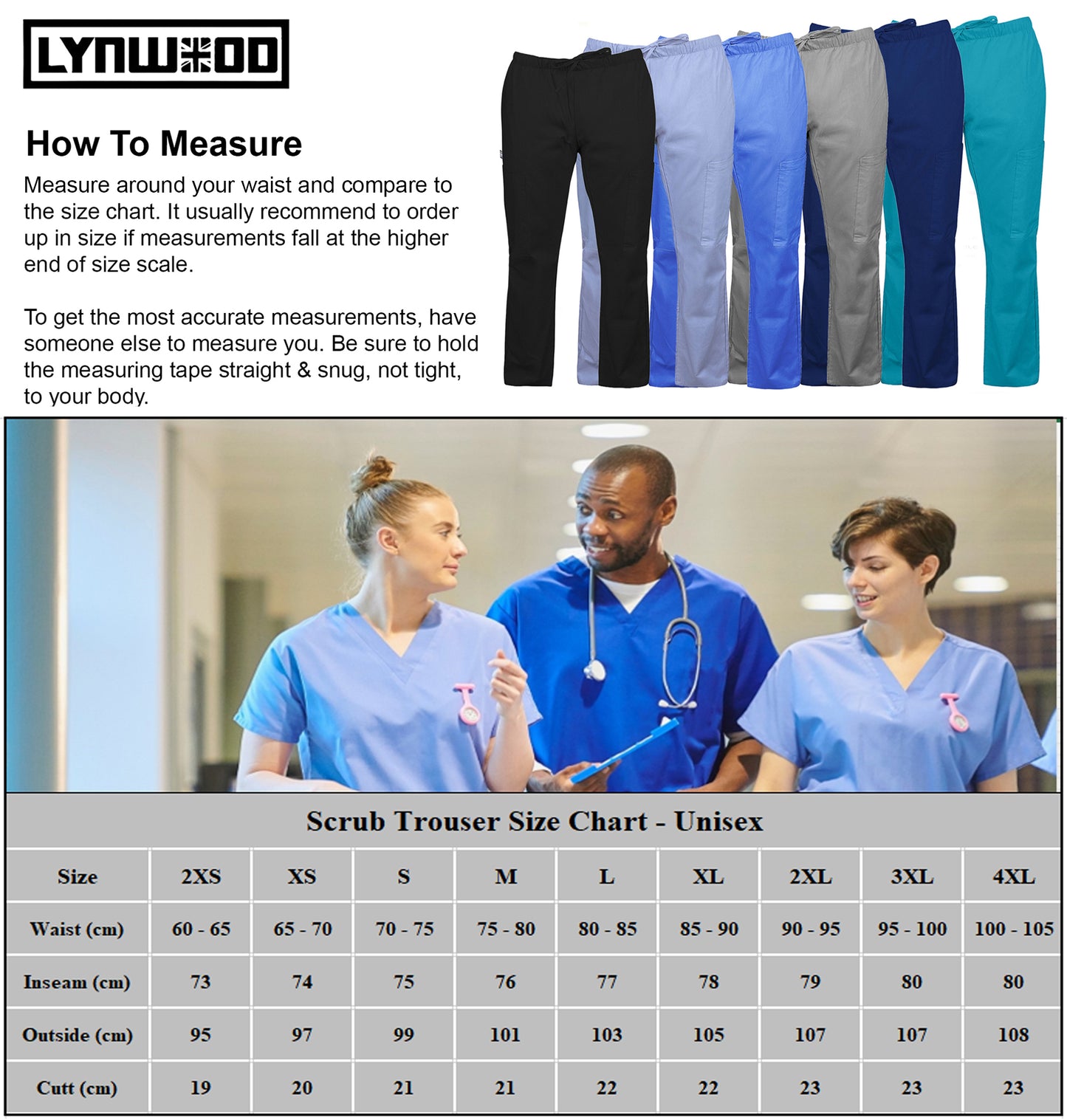 Lynwood Medical Scrub Trouser - Black